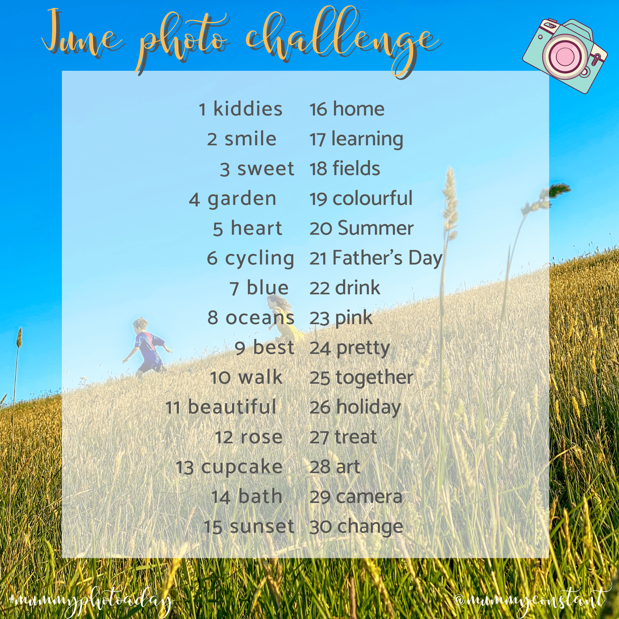 June Photo Challenge photo a day