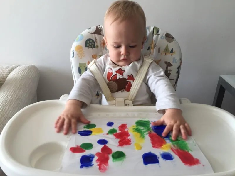 Baby Finger Painting A Safe and Mess Free Way (Mummy to Dex)