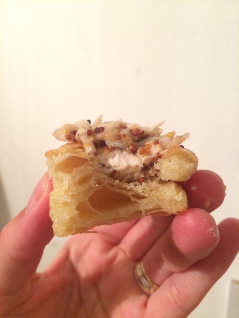 Volauvents honey & mustard chicken and egg mayo & cress