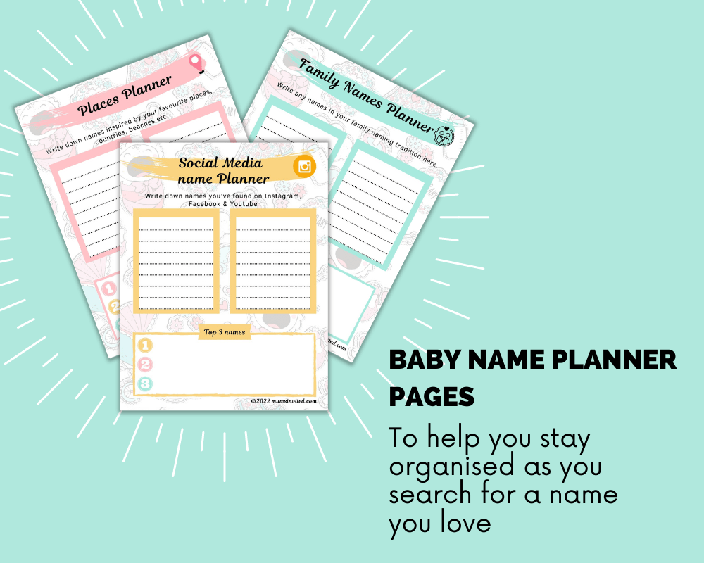 Baby Name Perfection Planner Mums Invited