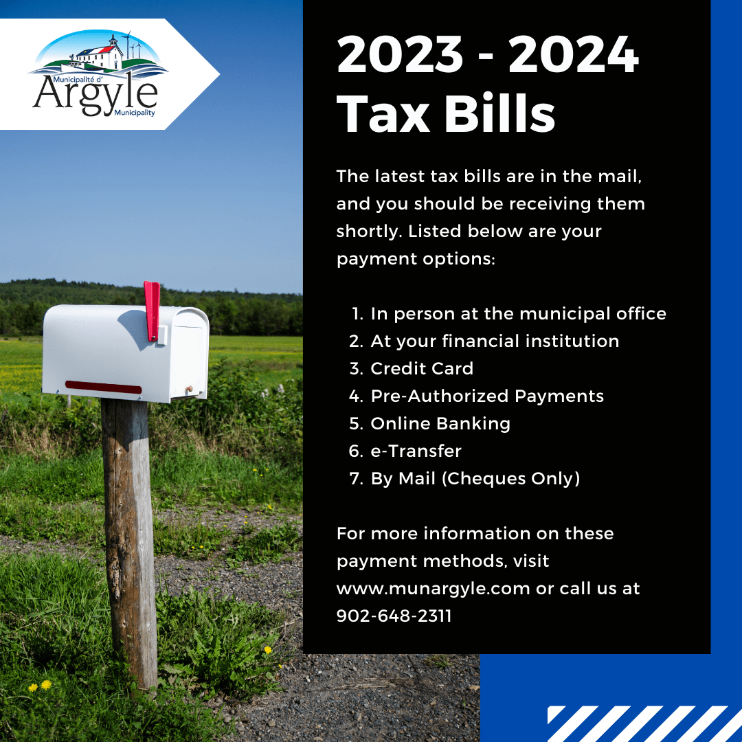 2023 2024 Tax Bills Municipality of the District of Argyle