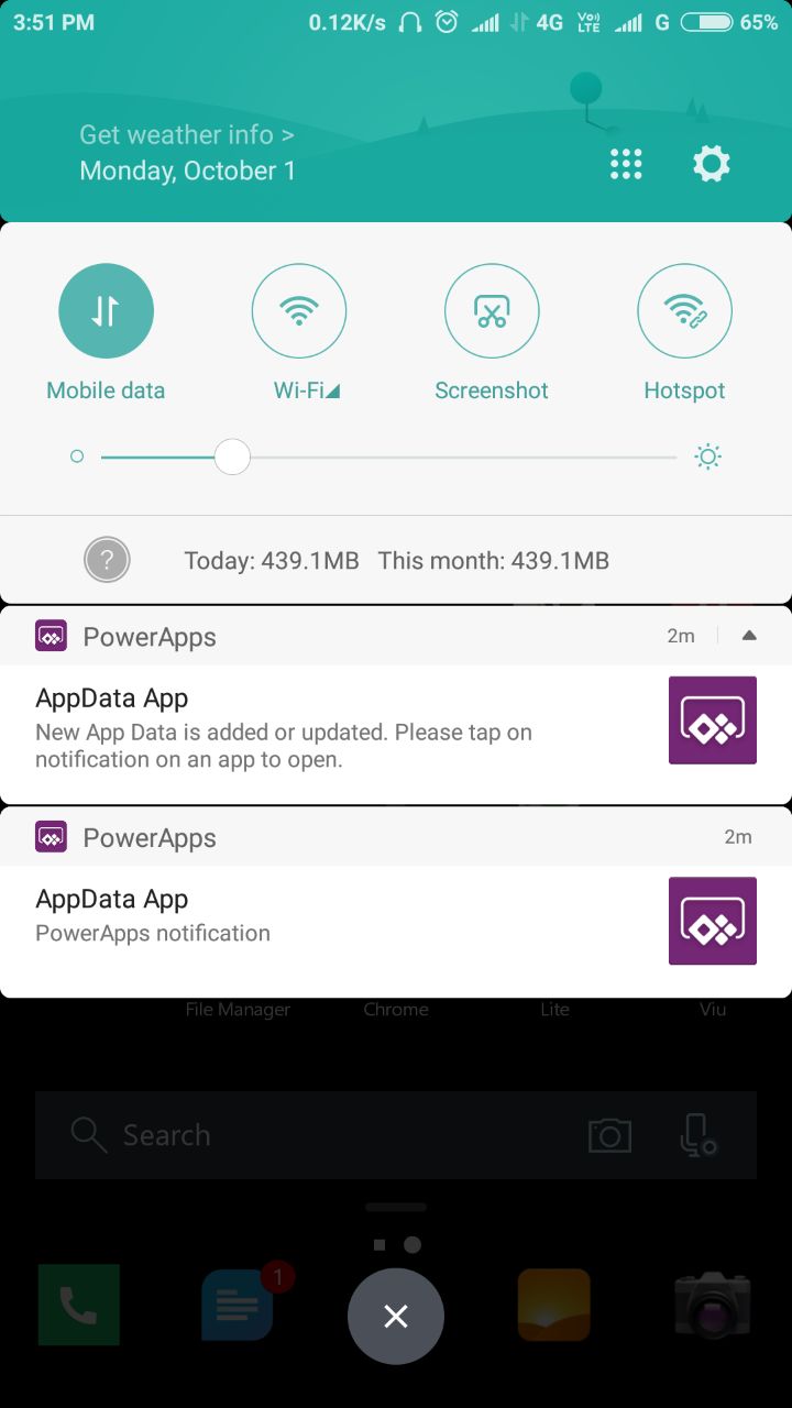 PowerApps send Push Notification
