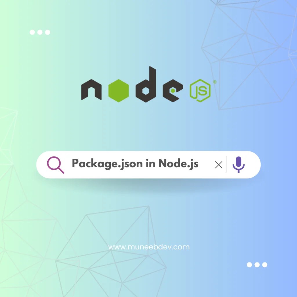 Understanding package.json in Node.js - MuneebDev