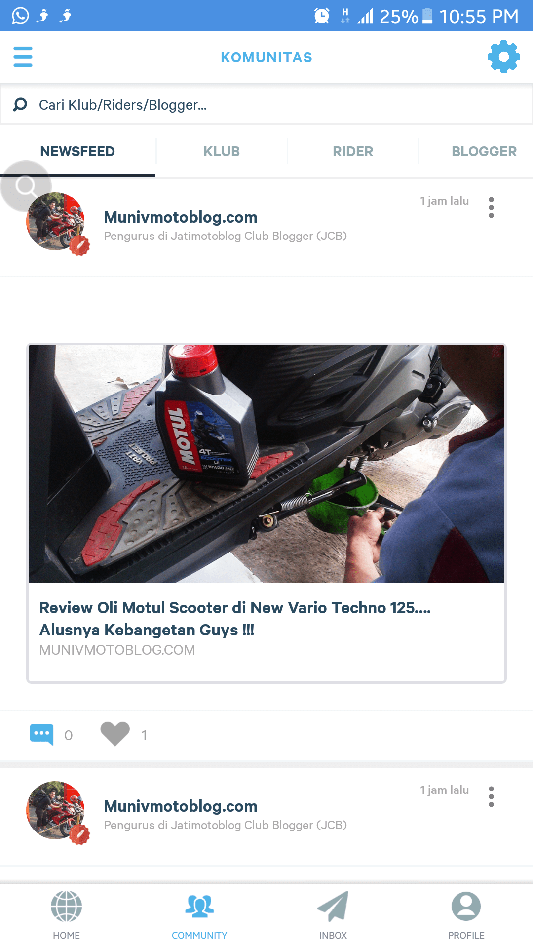 Fitur Terbaru App Moladin, Follow Blogger Faforitmu dan Dapatkan Info