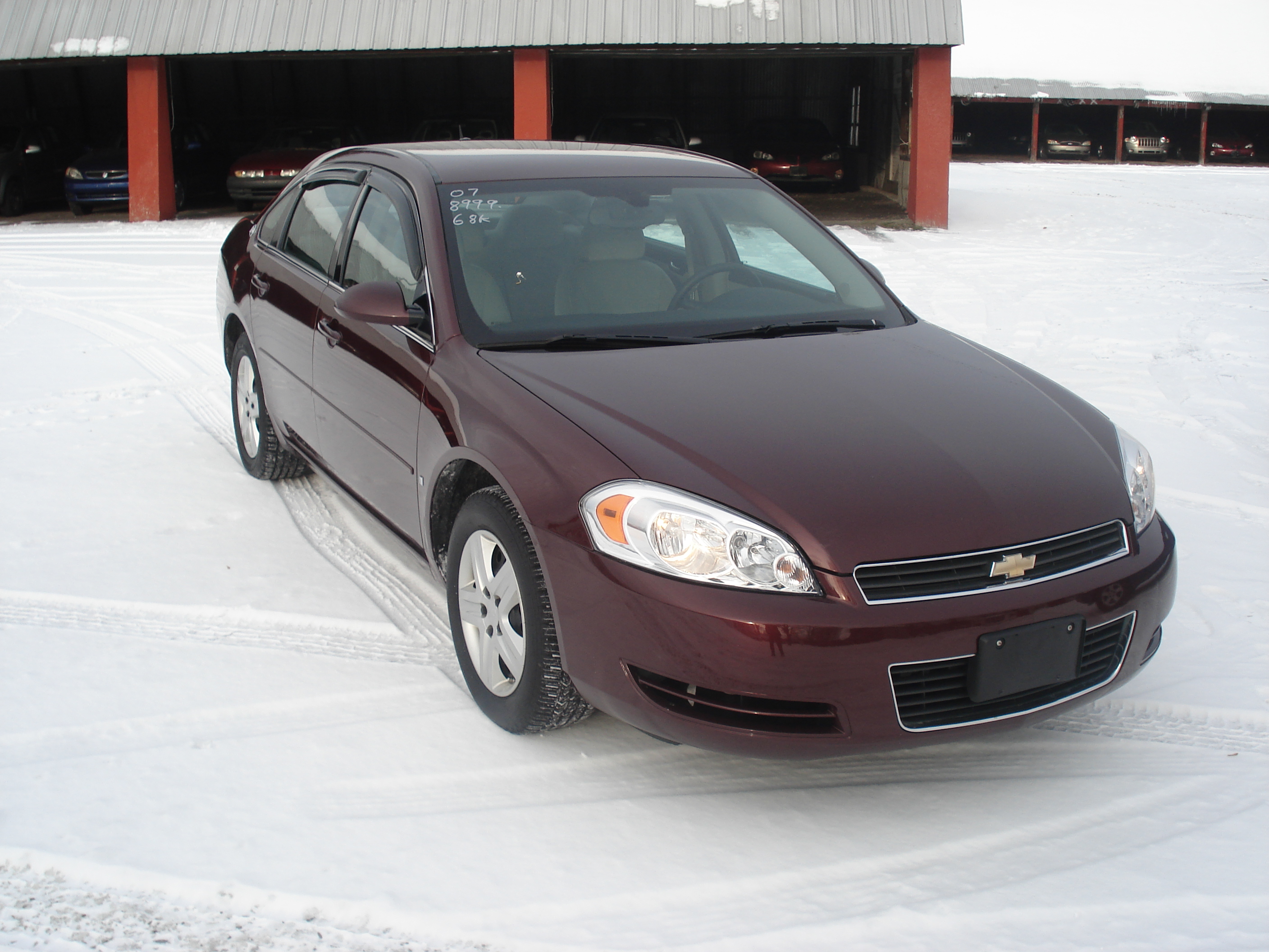 2007 CHEVY IMPALA LS 68K 8,999.00 RED, AUTO, 4DR, 6CYL, AC, TW, CC, PL