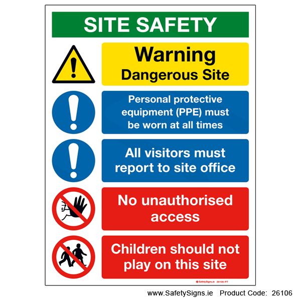 Site Safety Sign Munster Signs and Print
