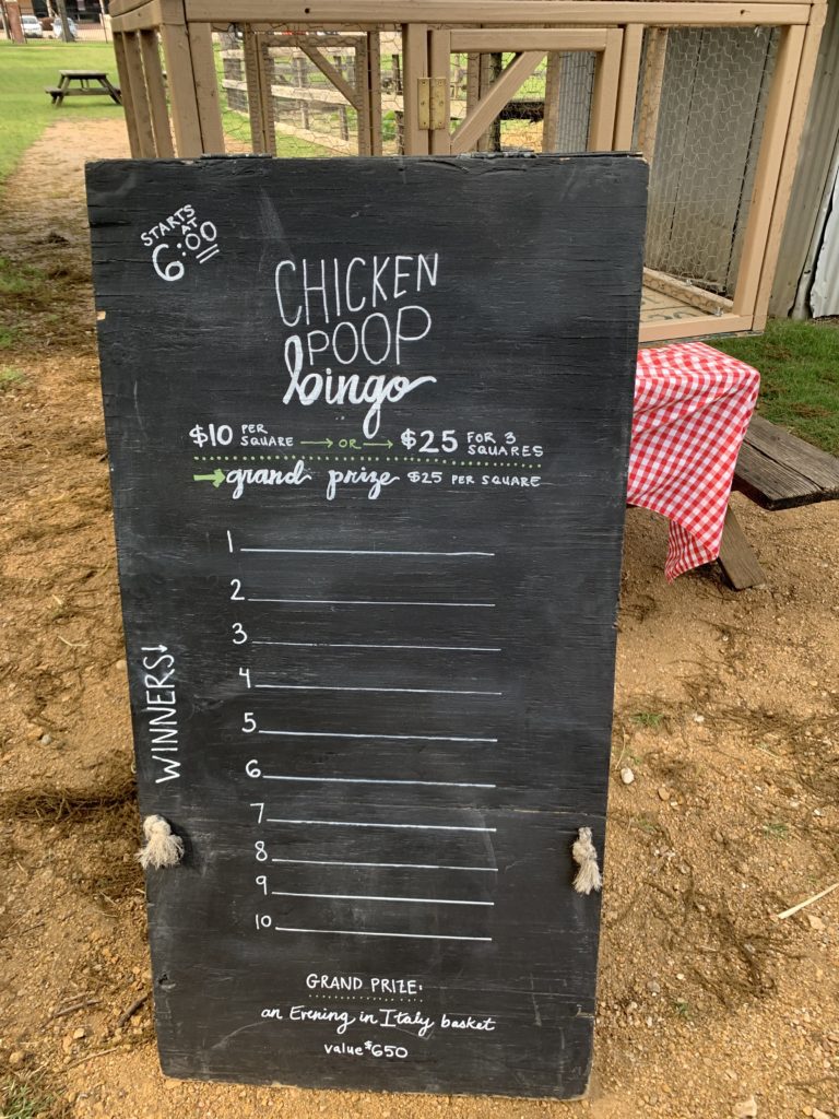 Fundraising Idea Chicken Poop Bingo