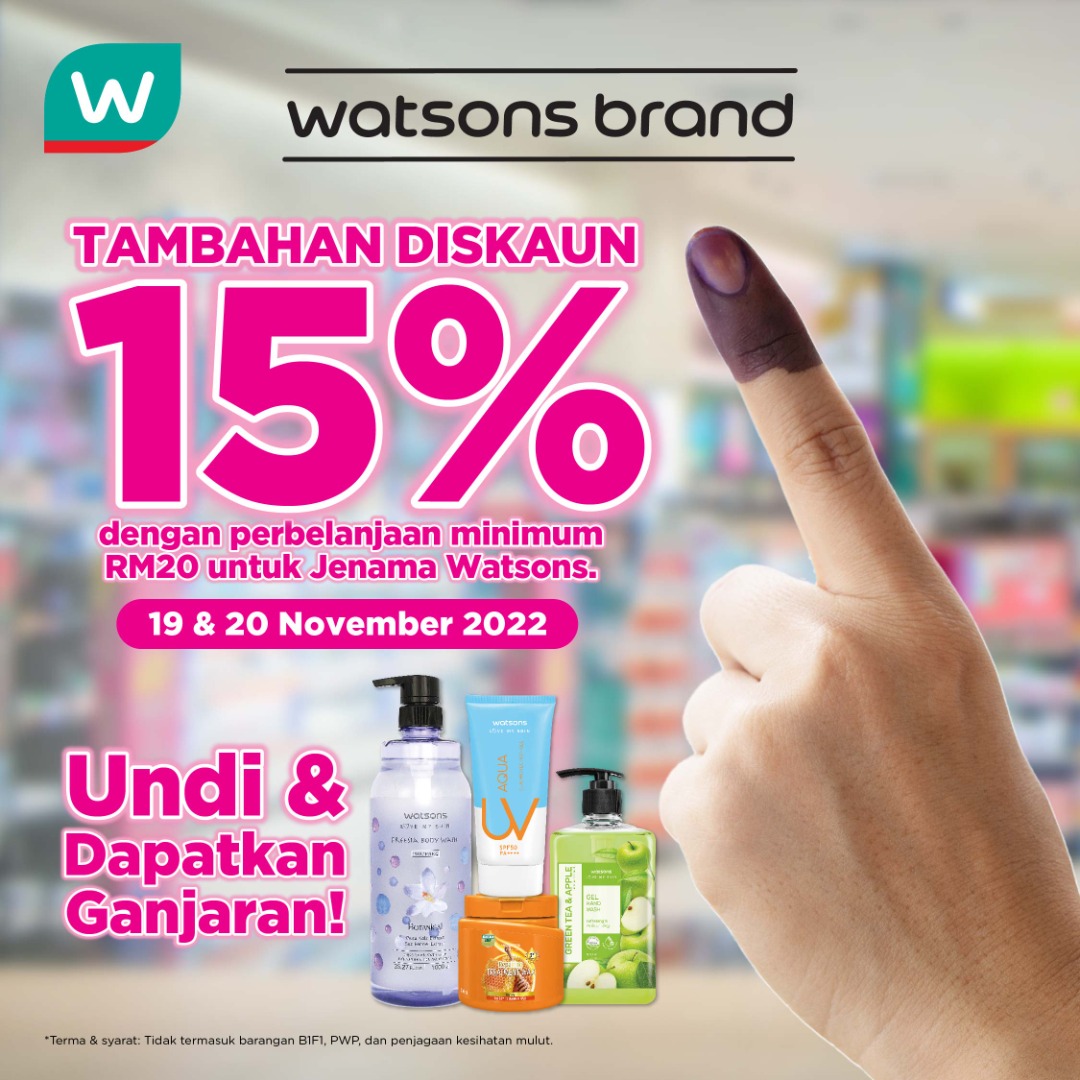 [1920 NOV 2022] WATSONS Dengan Promo ' UNDI & Dapatkan Ganjaran