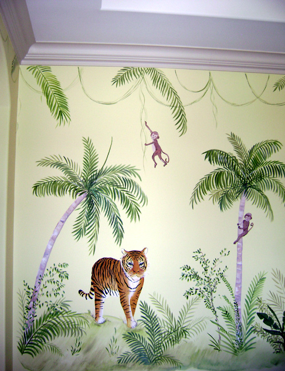 Jungle Mural,Children's Nursery Jungle Murals, South Florida,