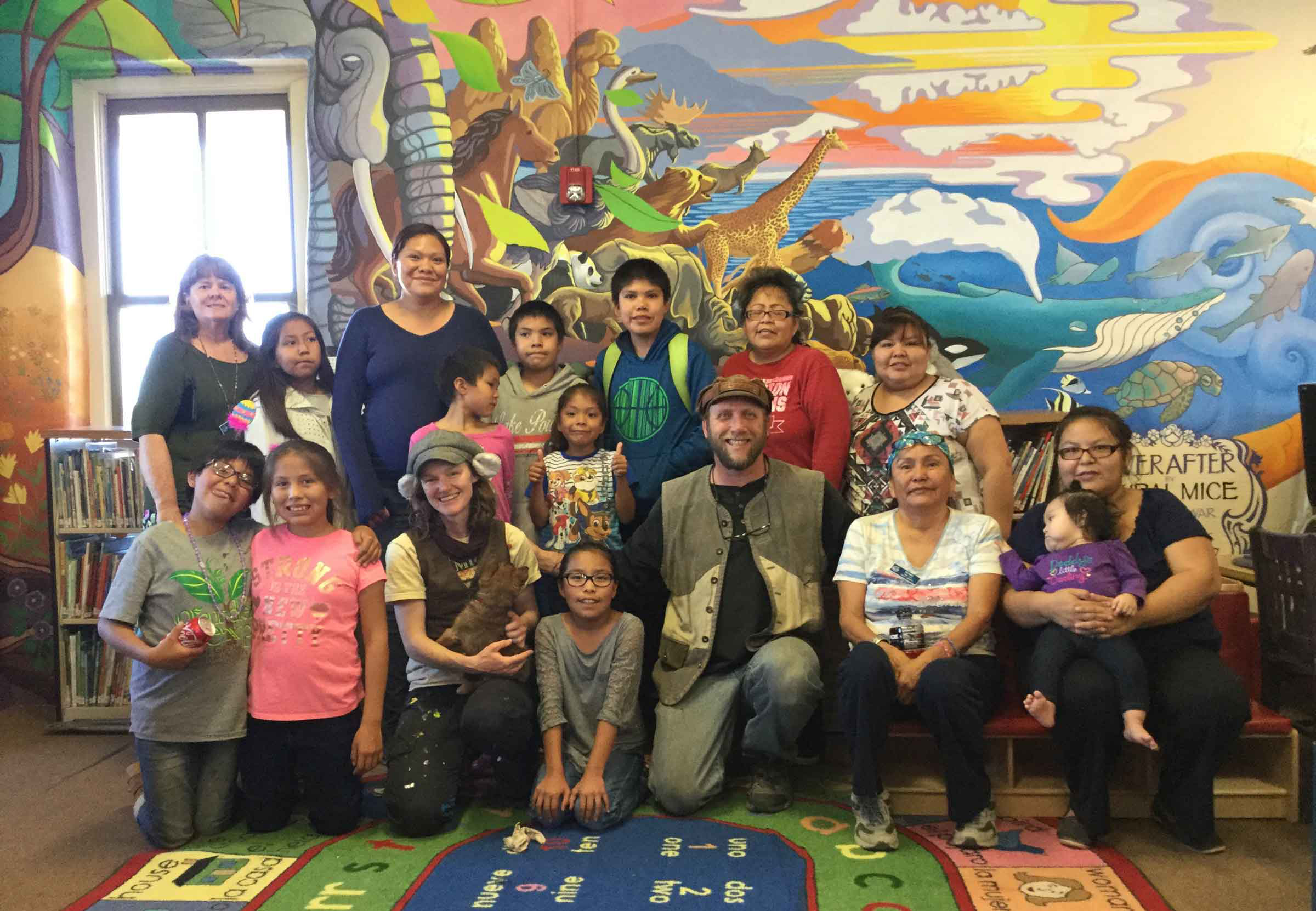 Mural Mice Universal Tuba Paints Mural Public Library, Tuba City Az