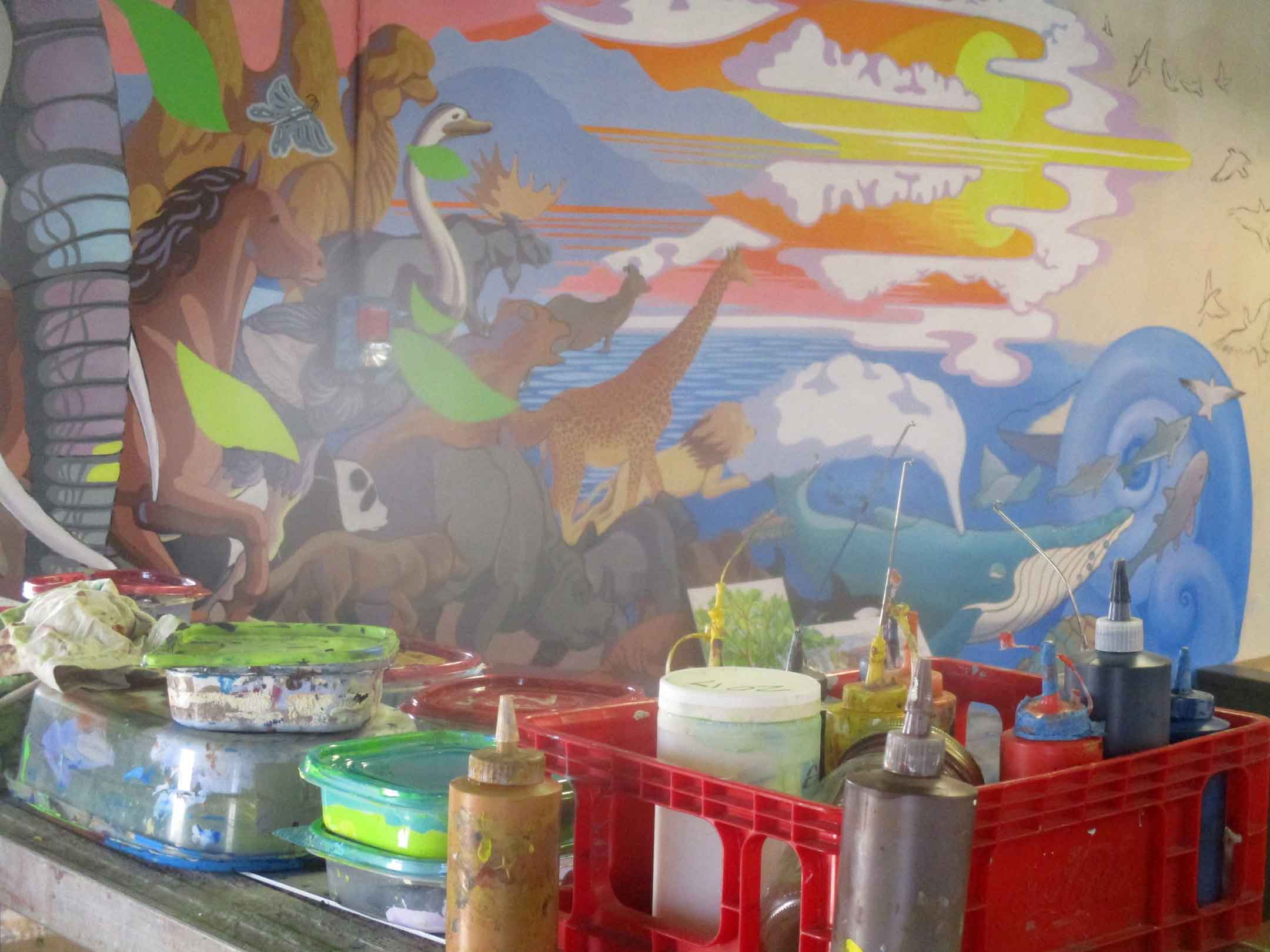 Mural Mice Universal Tuba Paints Mural Public Library, Tuba City Az