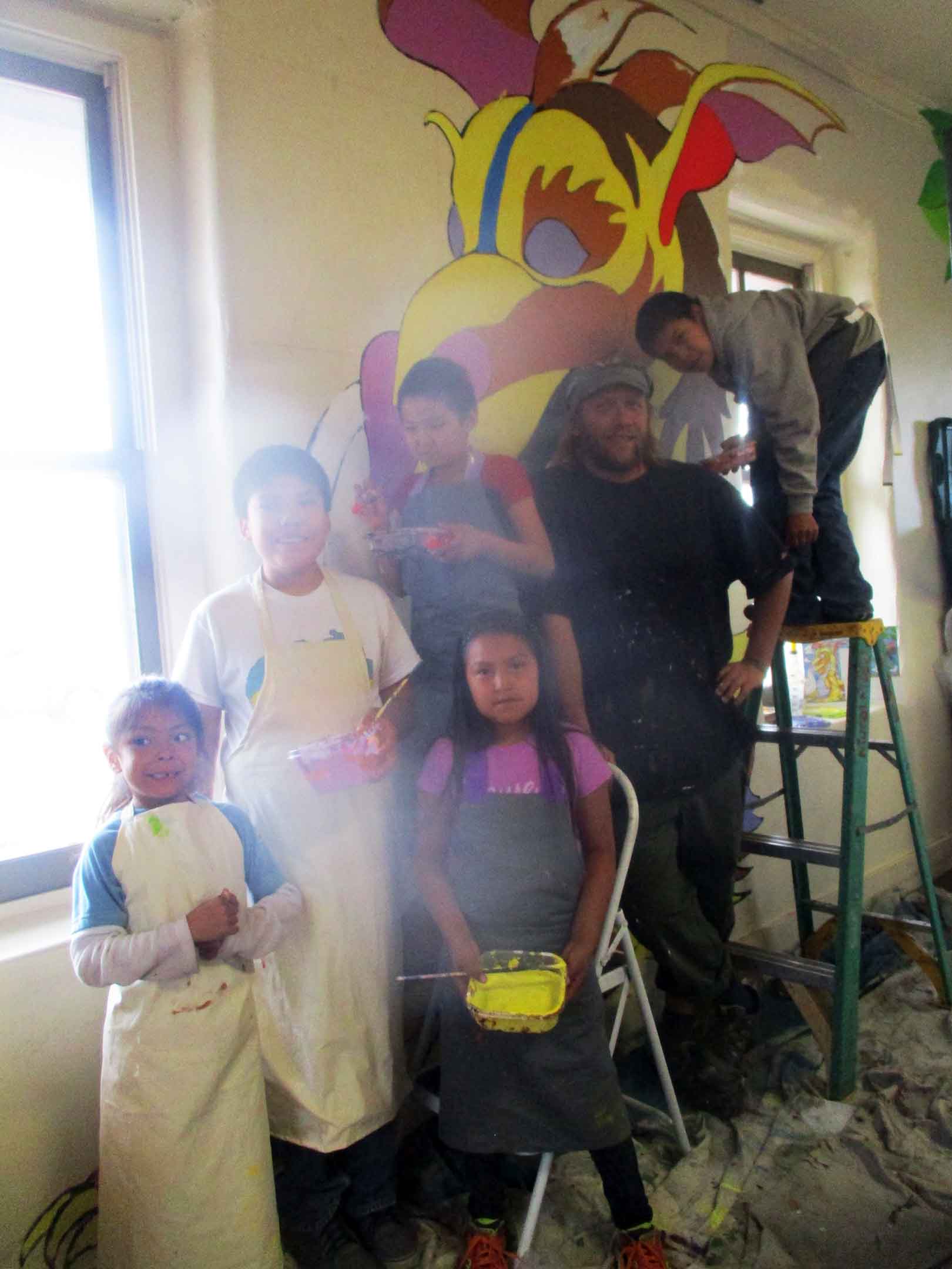 Mural Mice Universal Tuba Paints Mural Public Library, Tuba City Az