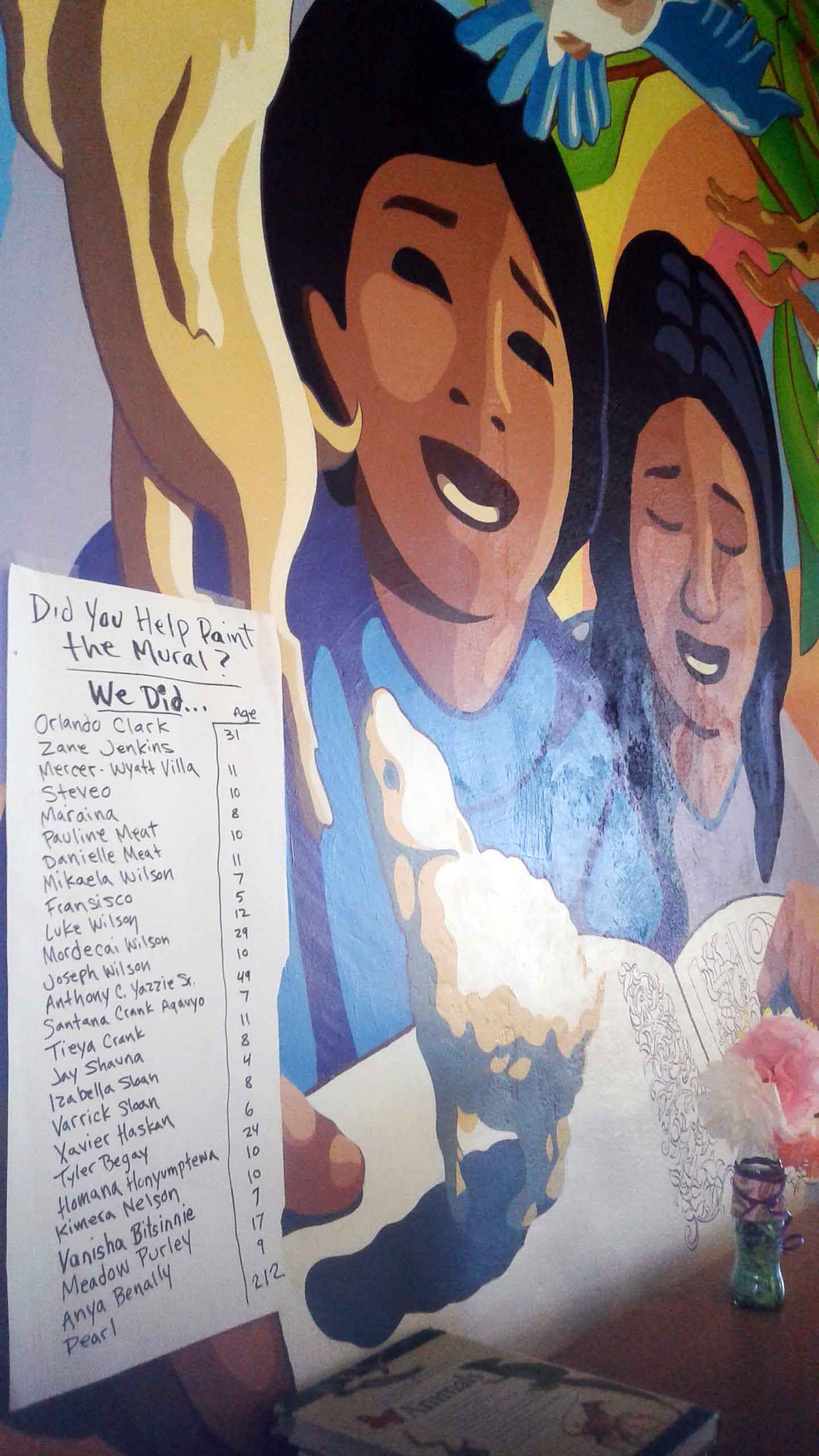 Mural Mice Universal Tuba Paints Mural Public Library, Tuba City Az