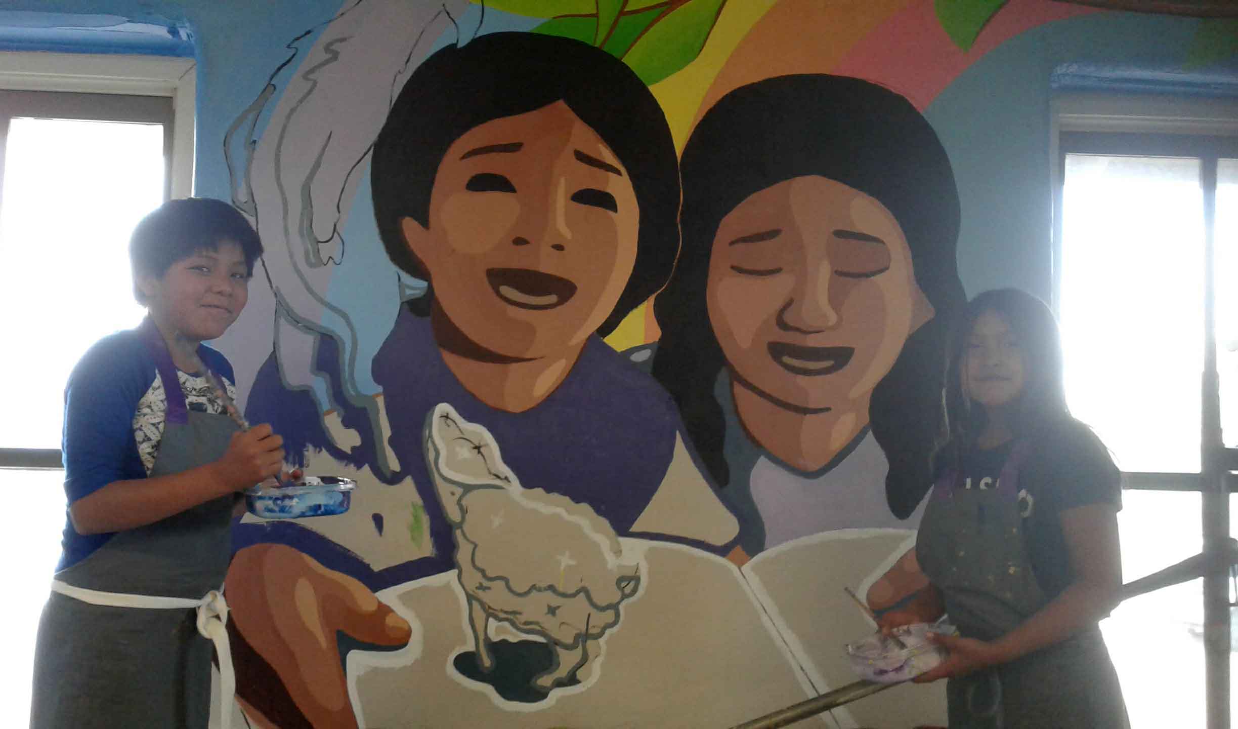 Mural Mice Universal Tuba Paints Mural Public Library, Tuba City Az