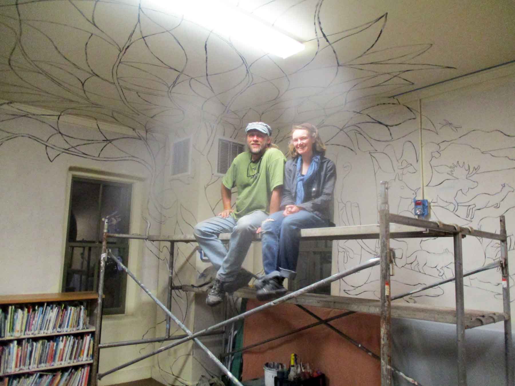 Mural Mice Universal Tuba Paints Mural Public Library, Tuba City Az