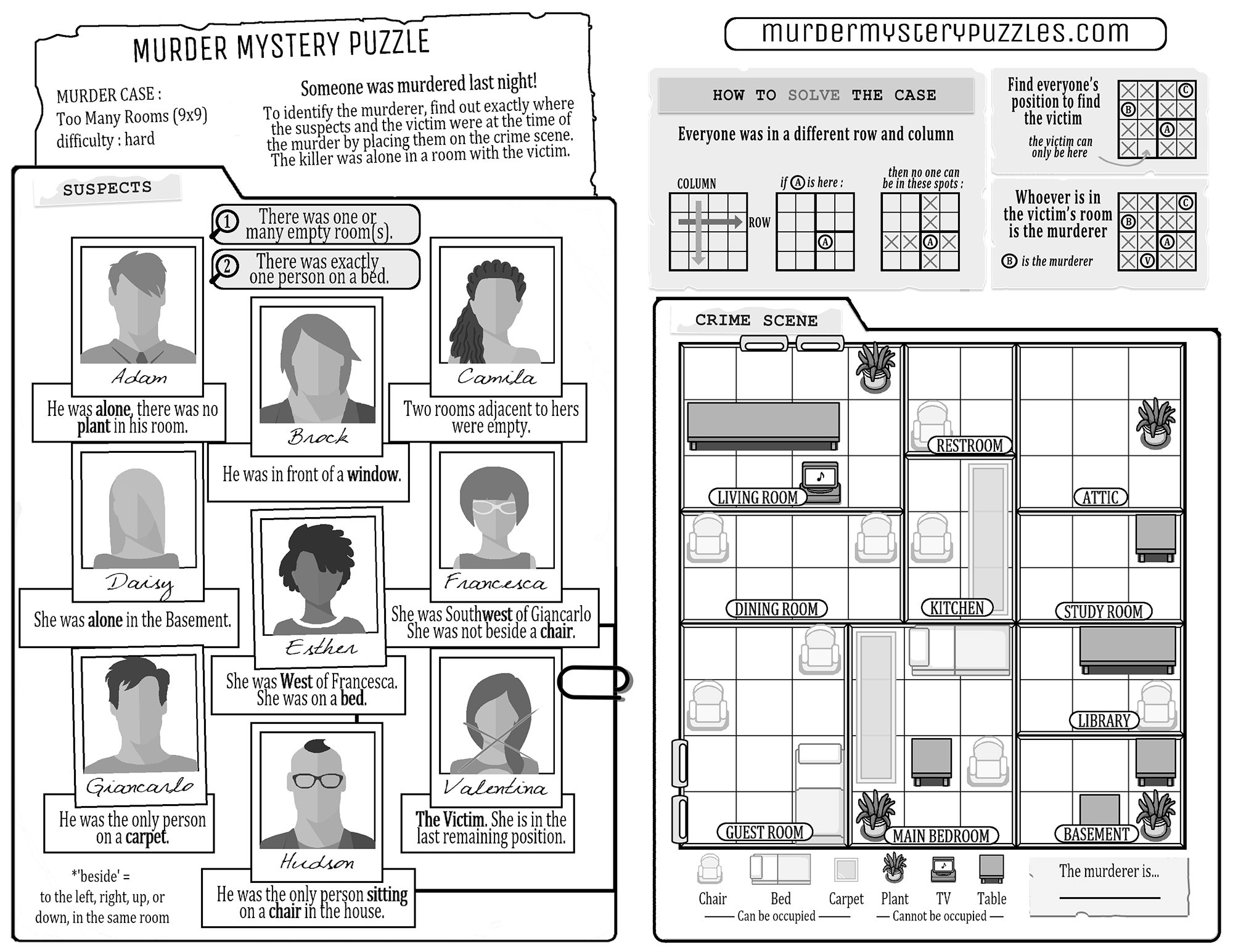 Too Many Rooms Hiroji Osaka's Murder Mystery Puzzles