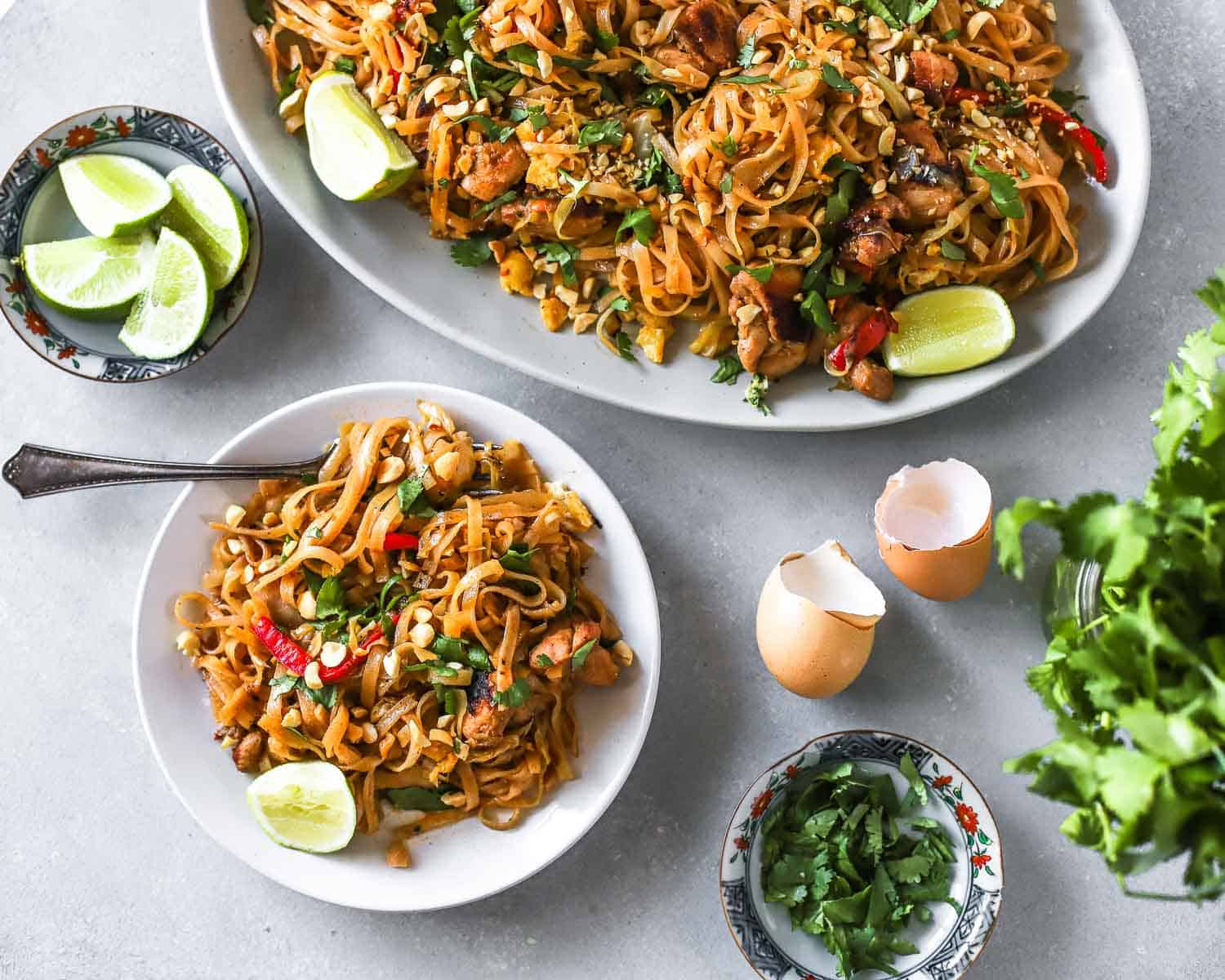 Homemade Ginger Chicken Pad Thai Murmurs of Ricotta