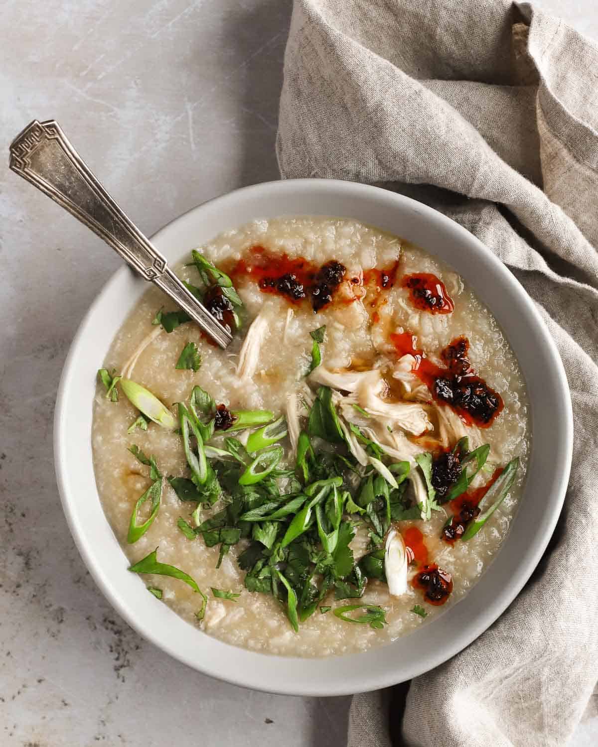 Easy Chicken Congee Cháo Gà