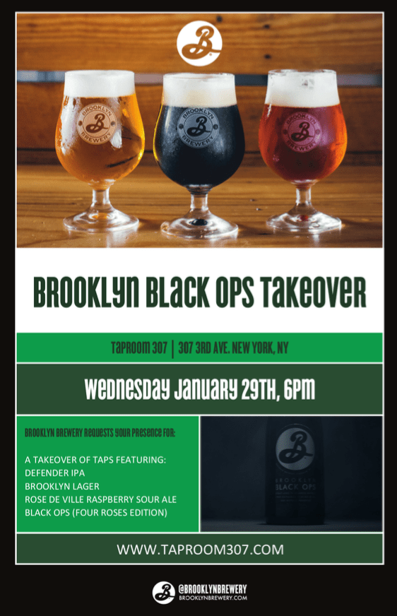 Brooklyn Black Ops Tap Takeover at Taproom No. 307 MurphGuide NYC