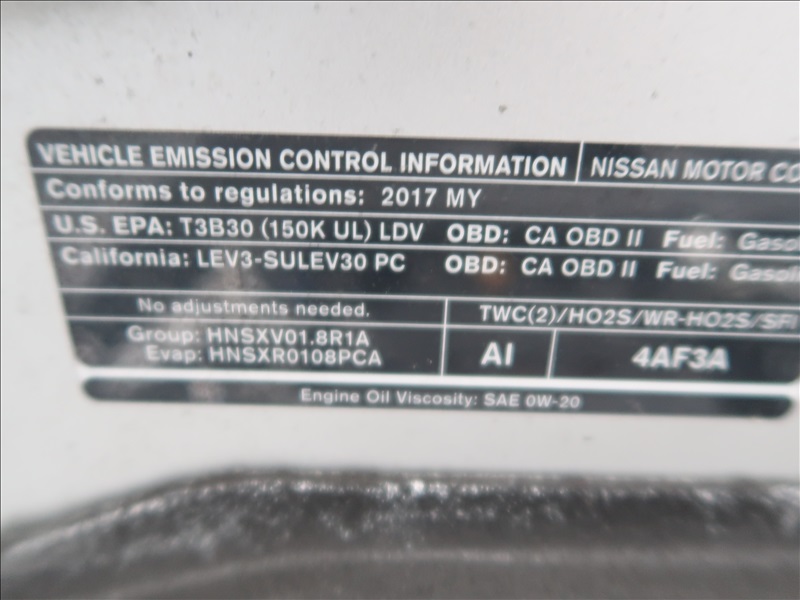 2017 NISSAN SENTRA 4DR SEDAN | MARYSVILLE HEAVY EQUIPMENT, CONTRACTORS