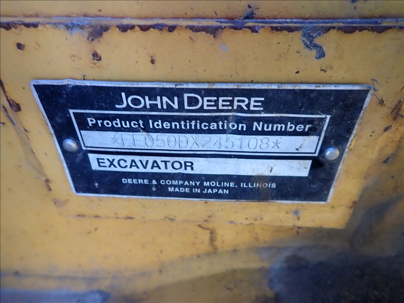 2006 JOHN DEERE 50D KENMORE HEAVY EQUIPMENT, CONTRACTORS EQUIPMENT