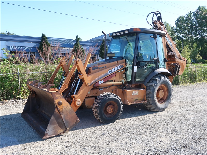 2002 CASE 580 SUPER M 4WD LOADER BACKHOE W/THUMB KENMORE HEAVY