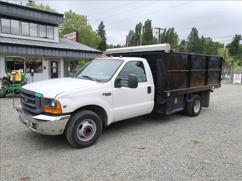 1999 FORD F350 FLATBED DUMP KENMORE HEAVY EQUIPMENT, CONTRACTORS