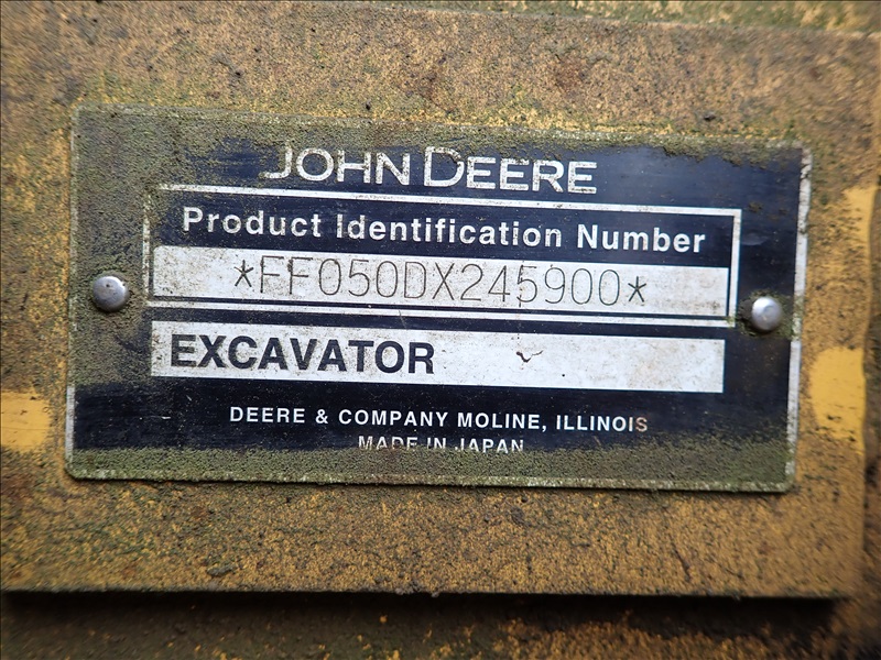 2007 JOHN DEERE 50D KENMORE HEAVY EQUIPMENT, CONTRACTORS EQUIPMENT