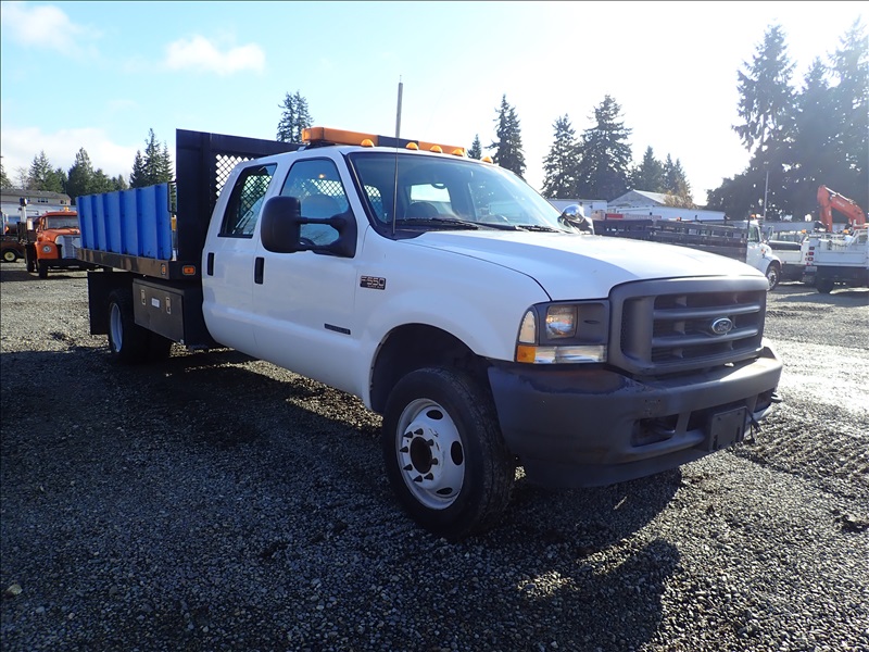 2002 FORD F550 FLAT BED DUMP KENMORE HEAVY EQUIPMENT, CONTRACTORS