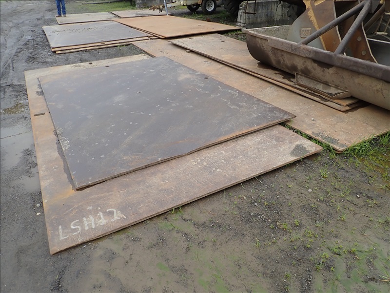 STEEL ROAD PLATES, (2) 8' X 20', (2) 4' X 16", (8) 8' X 16', (4) 8' X