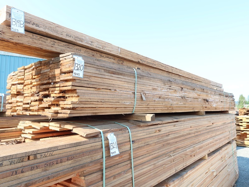 LOT, 1" X 6" FIR LUMBER AT APPROX 14' X 16' LENGTHS (NO REMOVAL UNTIL THURSDAY, JUNE 22ND