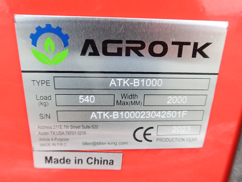 AGROTK ATK-B1000 | MARYSVILLE TOOLS & EQUIPMENT - ONLINE AUCTION