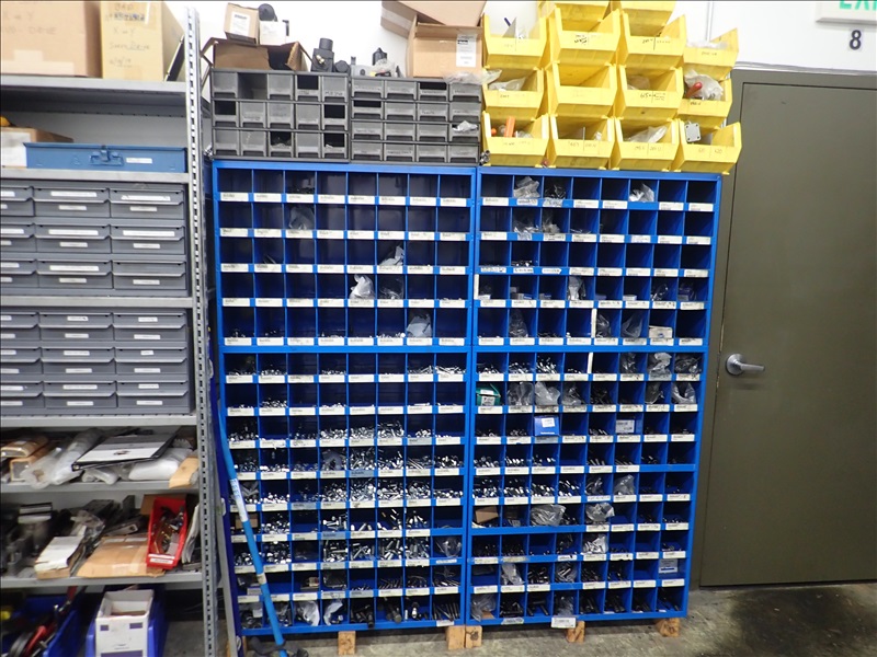GROUP OF (4) NUTS & BOLTS BINS BENDING SOLUTIONS ONLINE AUCTION