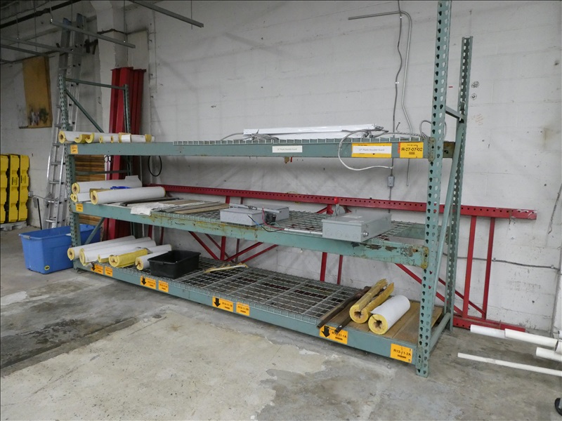 ASSORTMENT OF PALLET RACKS & PALLET RACKING COMPONENTS BLUE SKY