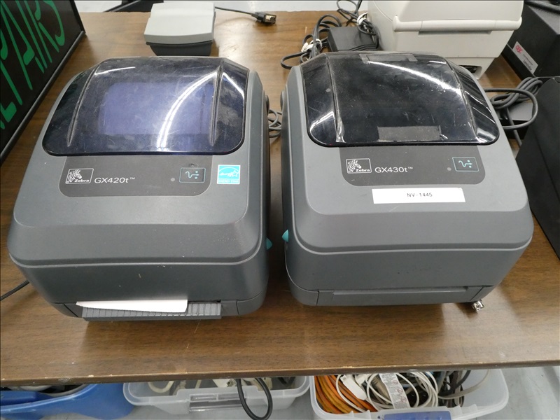 (2) ZEBRA GX430T & GX420T BLUE SKY CLEANERS ONLINE AUCTION James
