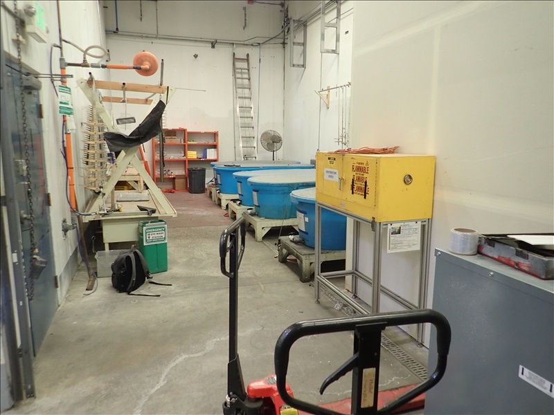 AIR COMPRESSOR, FLAMMABLE PALLET JACKS, DIP TANKS