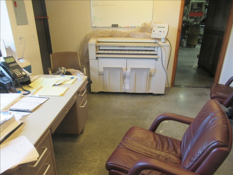 SHOP OFFICE TO INCLUDE XEROX 3040 LARGE FORMAT COPIER, DESK, CHAIR