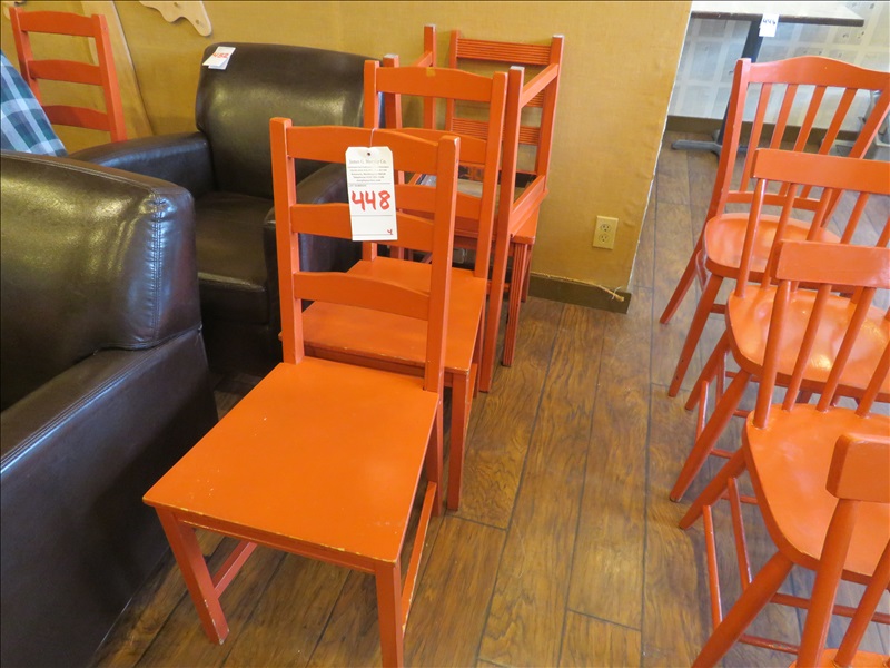 LOT, (4) WOOD DINING CHAIRS COUNTRY VILLAGE PHASE 1 ONLINE ONLY