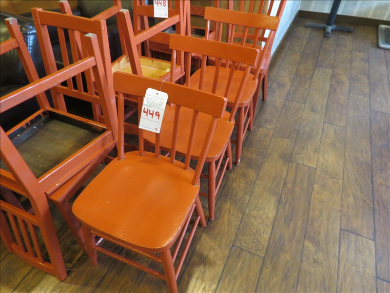 LOT, (4) WOOD DINING CHAIRS COUNTRY VILLAGE PHASE 1 ONLINE ONLY