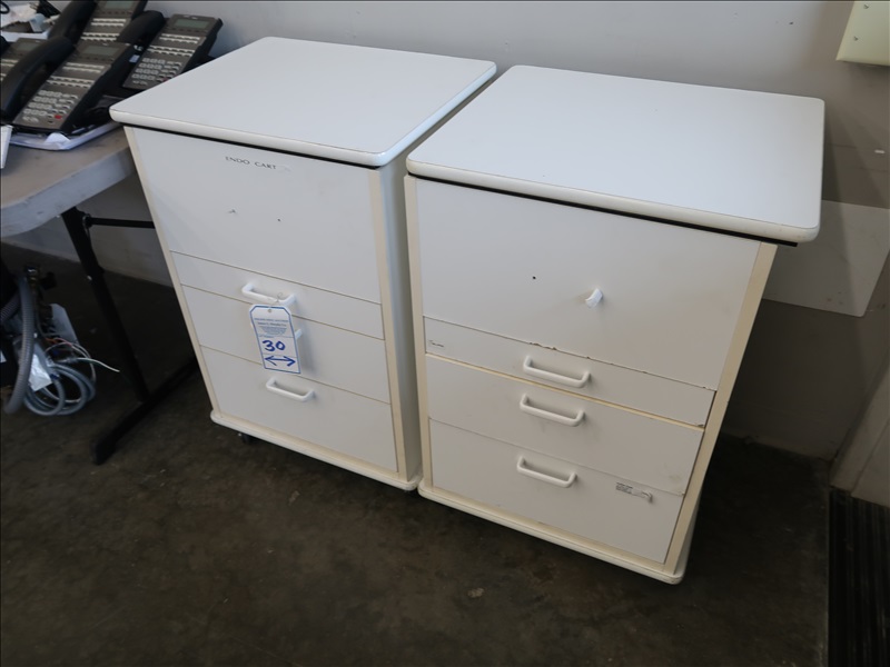 LOT, (2) 211/2" X 32" 3DRAWER SLIDER TOP DENTAL DENTIST