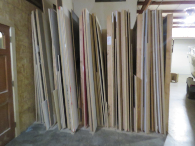 LOT, ASSORTED SHEET GOODS IN THIS DISPLAY MANUFACTURING