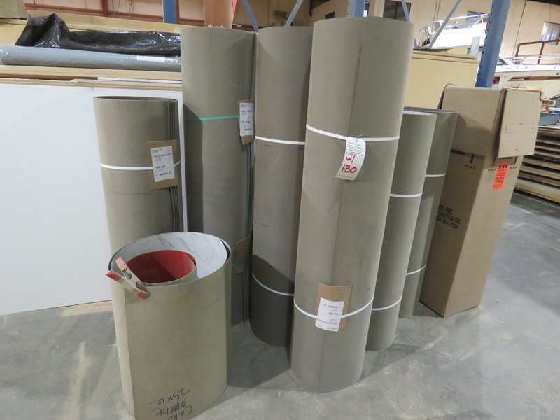 LOT, (8) ROLLS OF FORMICA & ASSORTED SHEETS ON THIS SHELF DISPLAY