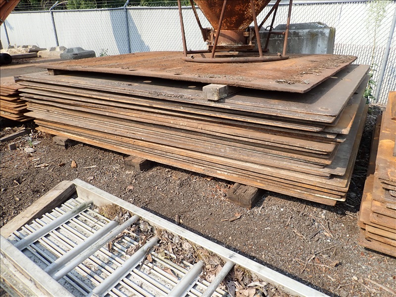 (27) 8'X12' STEEL ROAD PLATES DPK INC GENERAL CONTRACTORS LIVE