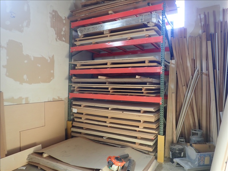 PALLET RACK W/ASSORTED SHEET GOODS INVENTORY EDEL DESIGNS ONLINE