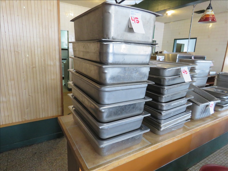 LOT, (6) 4" SS HOTEL PANS W/LIDS & (1) 6" SS HOTEL PAN GALLOPING GERTIE'S BAR & GRILL ONLINE