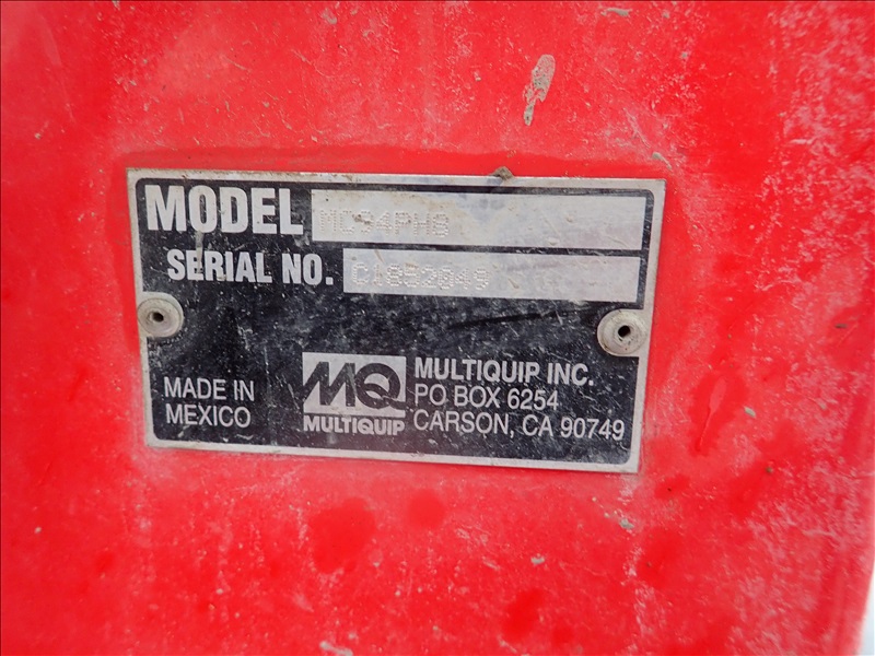 MULTIQUIP MC94PH8 CONCRETE MIXER J.R. HAYES CORPORATION RETIRING