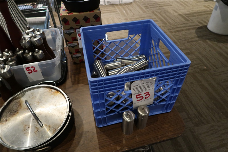 (39) BRUSHED METAL SALT & PEPPER GRINDERS PALACE BALLROOM ONLINE