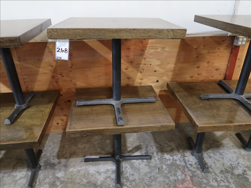 LOT, (2) 34"L X 30"W TABLES RESTAURANT EQUIPMENT ONLINE AUCTION