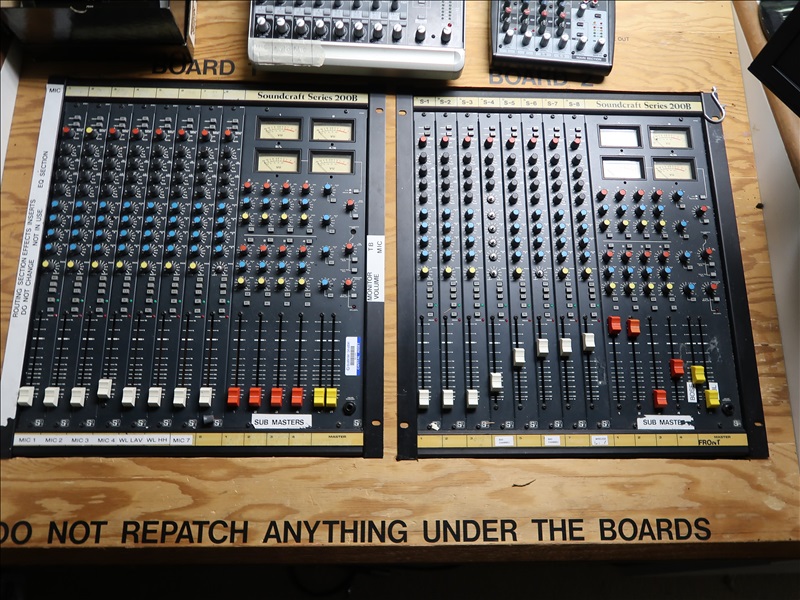 (2) SOUNDCRAFT SERIES 200B MIXING BOARDS W/(8)CHANNELS TALARIS
