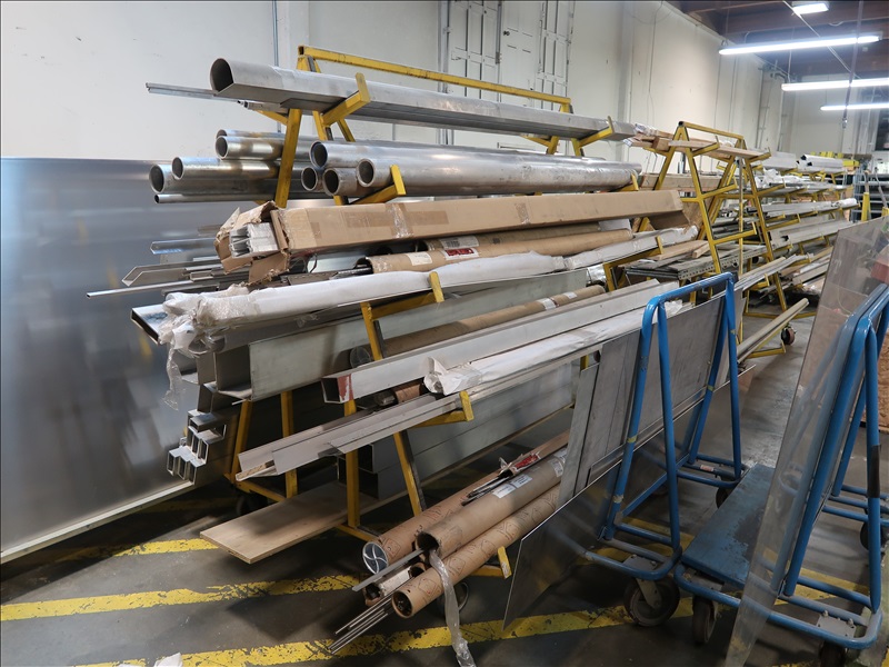 AFRAME CART W/ALUMINUM SHEET TRADEMARX SIGN LIVE AUCTION James